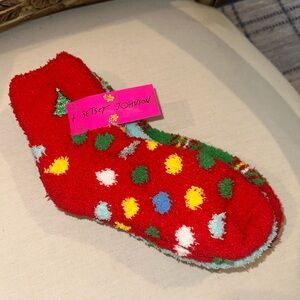 Betsey Johnson Holiday Christmas Fuzzy Cozy Socks Set of 3
